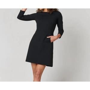 NEW SPANX the perfect a-line 3/4 sleeve dress in classic black